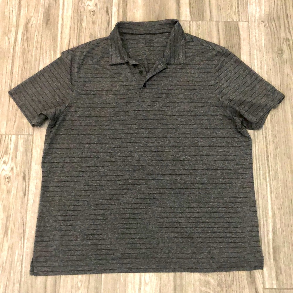 Champion Men’s Duo Dry Golf Polo Shirt, Gray Stripe, XXL, Like New